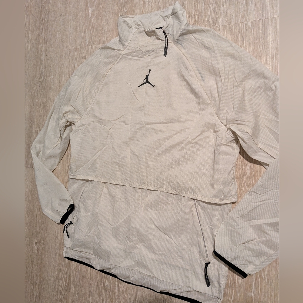 Jordan Jacket Men's Medium Windbreaker Spell Out Pockets Lightweight - Picture 4 of 10